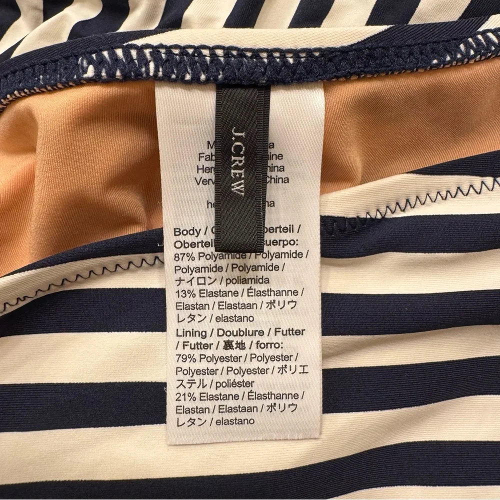 J. Crew Striped Cutout One-Piece Swimsuit Women’s Size 14